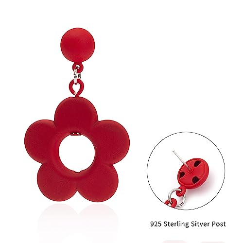 Vintage Floral Earrings - Daisy & Groovy Designs, Dangle Clay Earrings3