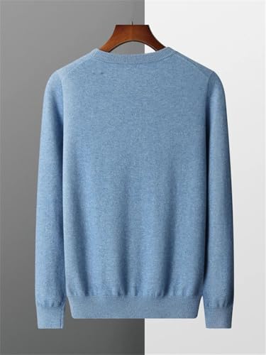 Men's 100 Percent Cashmere Knitted Sweater Casual Winter Crew Neck Long Sleeve Pullover2