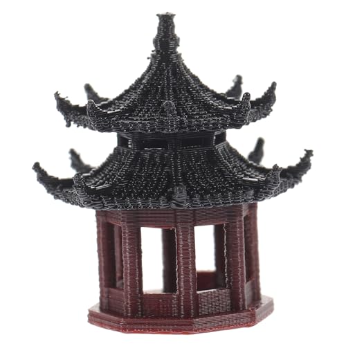 KONTONTY Estatua de Pabellón Miniatura para Pecera Decoración Jardín Zen Bonsái Paisajismo Exterior Color Aleatorio Color Aleatorio