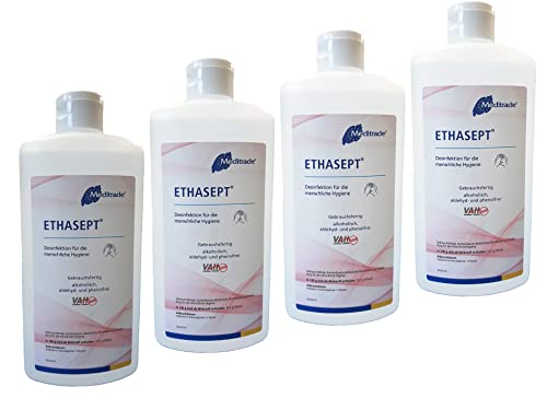 Händedesinfektion | Meditrade Ethasept | Hand Desinfektion | 4 x 500 ml Flasche