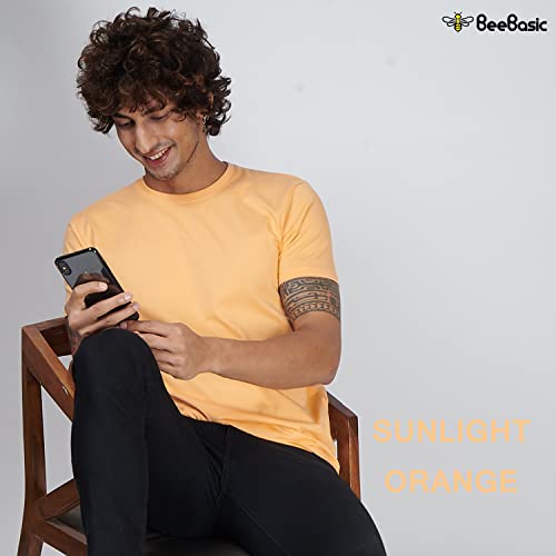 Image of BeeBasic Cotton Regular Fit Tshirts for Men Combo Pack of 2 - Round Neck Half Sleeves Tshirts
