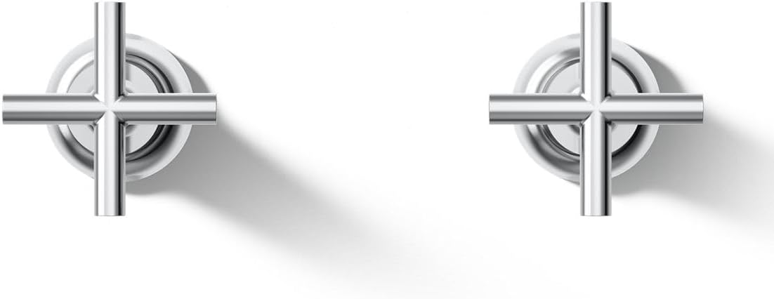 Kohler T14429-3-CP Purist Deck- Or Wall-Mount Bath Faucet Handle Trim With Cross Design, Polished Chrome