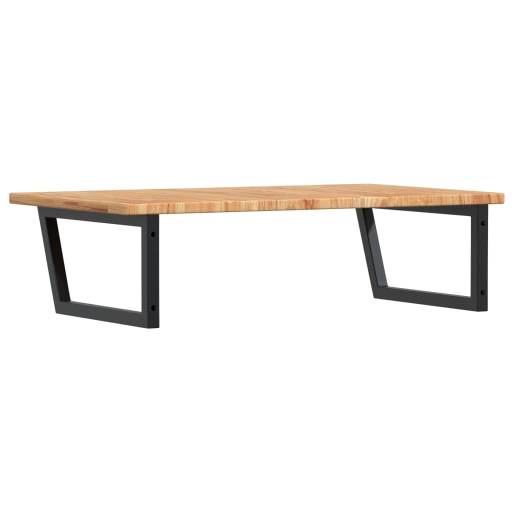 Tapa de lavabo de 100 x 60 cm de roble macizo con soporte de acero, diseño moderno flotante, robusto, duradero, para baño, invitados, inodoro y baños pequeños