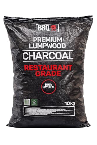 Green Olive Firewood - 10kg Restaurant Grade Lumpwood BBQ Charcoal Bag - Large Chunks for Longer Cooking - Ideal for Charcoal Barbecues and Outdoor Grilling - Premium BBQ Coal