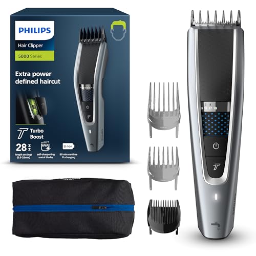 Philips Serie 5000 /15 - Cortapelos, 28 ajustes de longitud para