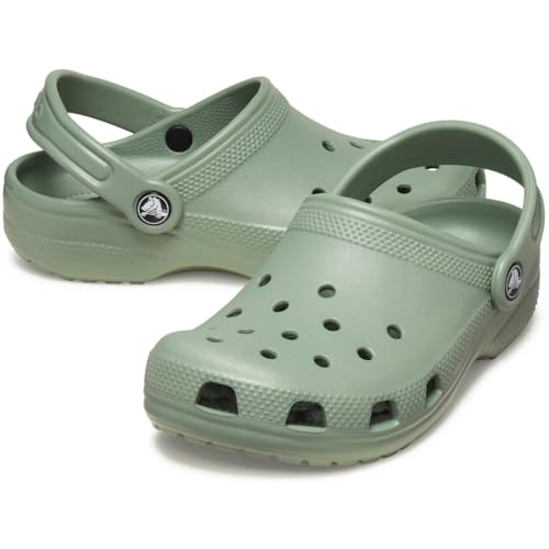 Image of Crocs Kids Unisex Classic Clogs (Little Kid /Big Kid), Moss, 12 Medium