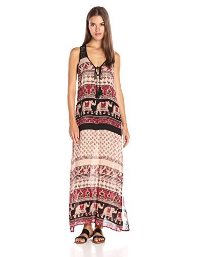 chinese dress ladies InWeave Red Elephant Print Dress XL for Women