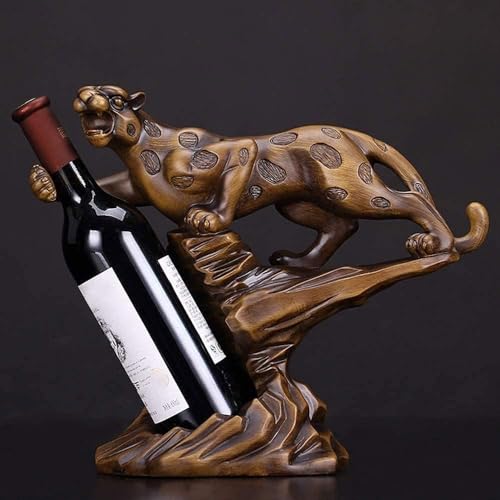 Soporte para botellas de vino con diseño de leopardo 36x14x31 cm miniatura 4