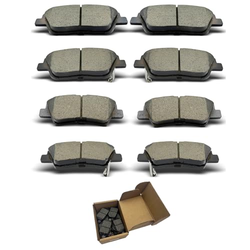 Brake Pads Sets Fit For Hyundai Sonata 2011-2014,For Kia Optima 2011-2014 8PCS Front Rear Ceramic Brake Pads D1444 D1445 CCTECHMASS