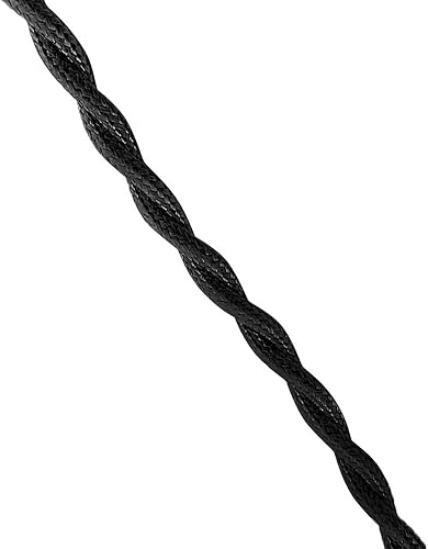 EDM 11920 Câble parallèle Textile tressé Noir 2 x 1,5 mm