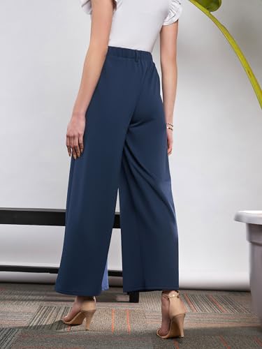 Image of SASSAFRAS Women's Relaxed Wide-Leg Pants - Modern Chic, Comfortable Everyday Outfit for Women