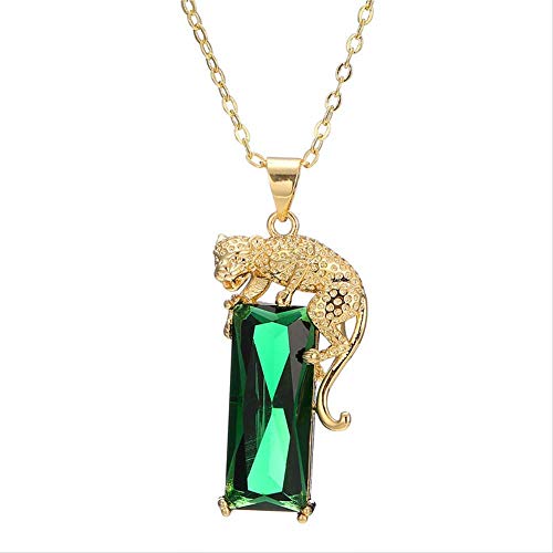 Collier émeraude rectangulaire pour femme en argent 925