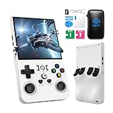 R36MAX Retro Handheld Game Console, 4.0 Inch 720x720 IPS Screen, 64GB Built-in 18,000+ Classic Game, Portable Hand Held Open Source Linux System, 4000mAh Battery Retro Gaming Console(White 64GB)