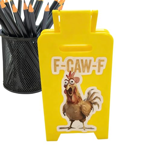 YNPQTDS Lustige Schreibtisch-Dekoration, lustiges Hahnmuster, Tischdekoration, Neuheit -Schild – für Hotel, Wohnheim, Meeting-Tische, Arbeitsplätze, Theke, Bar, Bauernhaus, Regalhöhle