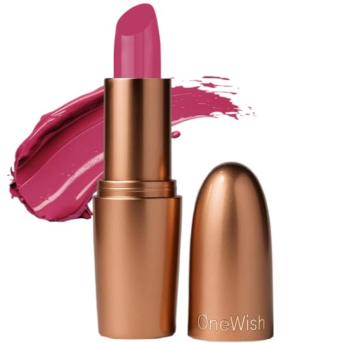 Image of One Wish Creamy Matte Lipstick for Women - Too Pink to Care Shade 05 | Long Lasting | Full Coverage | Creamy, Non-Drying Formula | High Pigment | SPF | Enriched with Vitamin E, Almond Oil & Shea Butter | 8 Hrs Wear | Smooth Finish | 3.8 gm