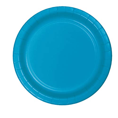 Creative Converting Touch of Color 24 Count Paper Dinner Plates, Turquoise