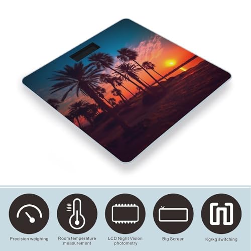 Báscula Digital de Baño Palm Tree Sunset 400lb miniatura 3