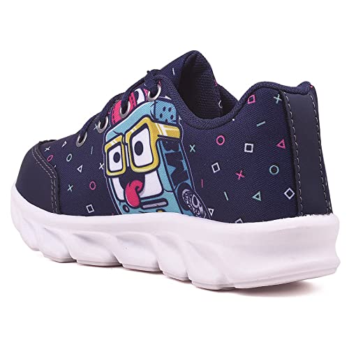 Tenis Masculino De Led Infantil Video Game Personagem DIversão Luzinha Cor:Azul; Tamanho:33