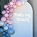 Baby On Board Baby Shower Decal - Baby On Board Sign Balloon Arch Decal,Gender Reveal Decorations for Girls and Boys,Gender Reveal Supplies