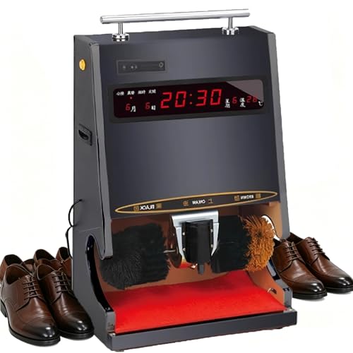 Dfdieratve Polishing Shoes Machine,Electric Shoe Shine Machine, Automatic Shoe-Shine Machine, Shoe Polisher, Combined Spherical Brush, Household/Commercial - Electric Brush Machine Black