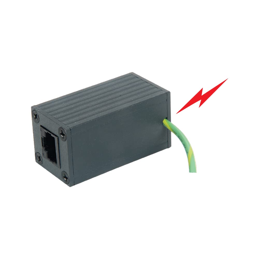 MX RJ 45 Socket with Surge Protector for CCTV Camera DVR Wire Connector (Black Pack of 1)-image-27