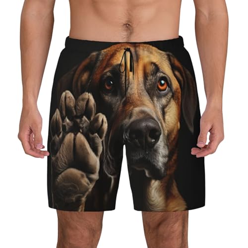 Short de bain homme respirant à motif pattes de chien pour la plage