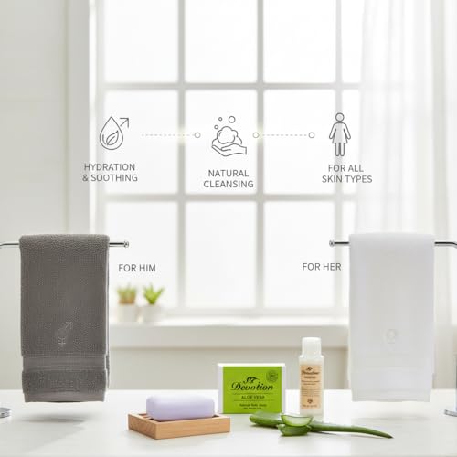 Image of Devotion Aloe Vera Natural Bath Soap | 75g | Pack of 6 | Moisturizing & Soothing | Gentle, Natural Ingredients