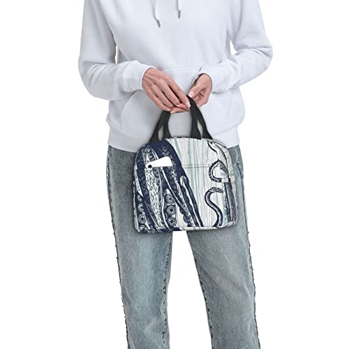 Debou Cool Octopus Insulated Lunch Bag Cooler Tote Reusable Leakproof Lunch Box Easy Clean For Work Office Picnic Beach Or Travel #TOP7