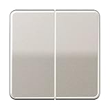 Jung 2fach Abdeckung Serienschalter, Serientaster Platin CD595PT