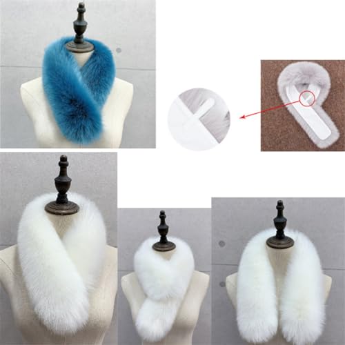 ECYC Ltd Women's Faux Fur Collar Shawl Wrap Neck Warmer Shawl Winter Warm Fluffy Furry Scarf Cold Weather Scarves3