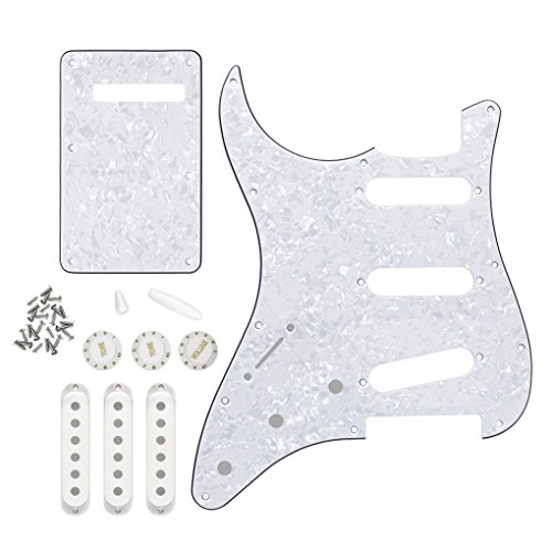 FLEOR SSS Style de gauchère Pickguard Plaque avec 50 mm 52 mm (2pcs) Housses ramassage 2T1V Boutons de commande… - Les Beatles, Paul McCartney, John Lennon, RIngo Starr, George Harrison FLEOR SSS Style de gauchère Pickguard Plaque avec 50 mm 52 mm (2pcs) Housses ramassage 2T1V Boutons de commande… – Image 3