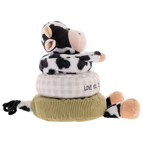 Image of Stephen Joseph, Stacking and Nesting Plush, Stuffed Animal Baby Stacking Rings Learning Toy, Baby Sensory Developmental Toy Rattles, 4- Piece Set