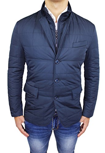 Doudoune homme style artorique bleu idéale pour rester élégant et au chaud en ville
