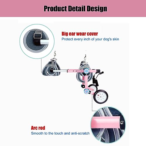 Détails fonctionnels du fauteuil roulant pour animaux