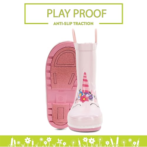 Image of Western Chief Kids Ladybug Rain Boot(Toddler /Little Kid /Big Kid) | Built for outdoor play, pull-on loops for self-dressing, comfort EVA insole, rubber traction outsole, toddler to big kid size