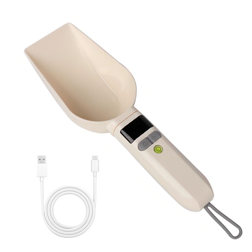 Digital Measuring Spoon, Kitchen Weighing Scale with Hanging Rope, 800g / 1g, Detachable Electronic Spoon Scale for Cereal Milk Mixed Grains Pet Foods