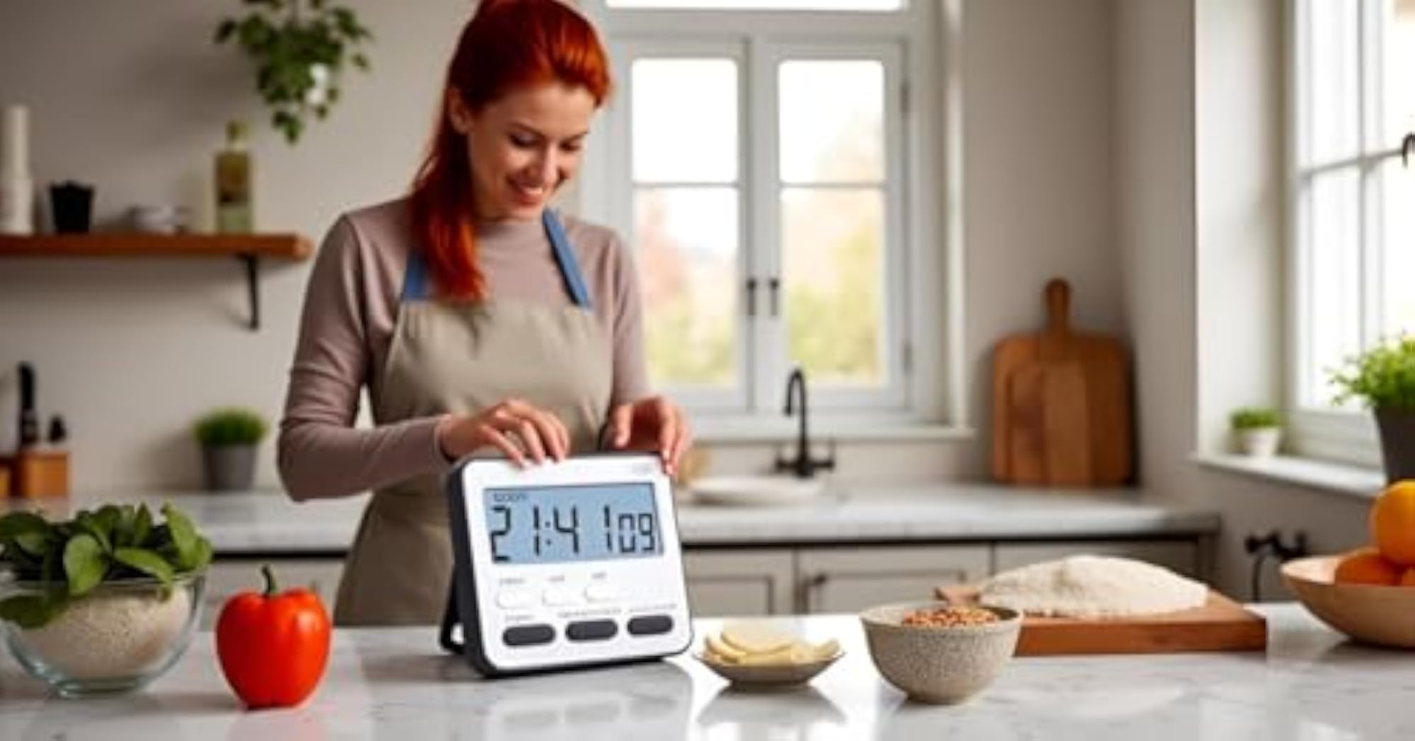 Digital Kitchen Timer & Stopwatch with Loud Alarm