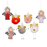 Decoración navideña: estos ángeles colgantes de muñecos navideños de felpa son una buena adición al árbol de Navidad. Pueden iluminar el ambiente festivo y dejar que su familia disfrute de la alegría del festival. Haz que tu decoración sea más hermosa y vívida.