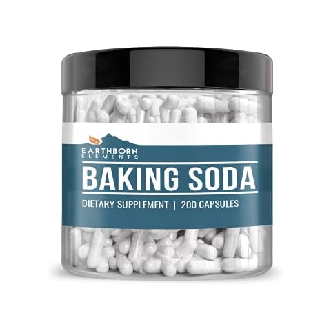 Earthborn Elements Baking Soda Capsules, 200 Capsules, Sodium Bicarbonate Cover