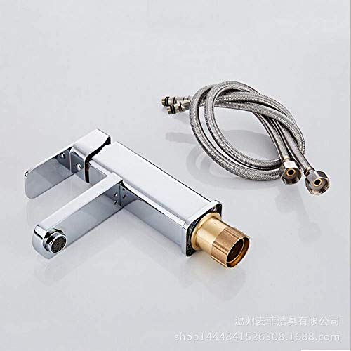 Robinet mitigeur d'évier au design carré et finitions argentées - 4