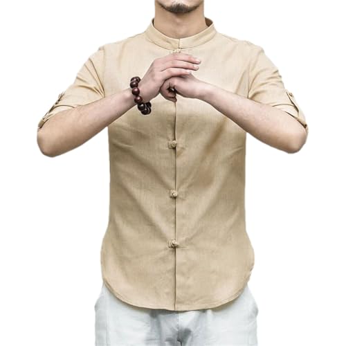 Chemise chinoise à manches courtes homme Kung Fu idéale pour vos sorties estivales décontractées