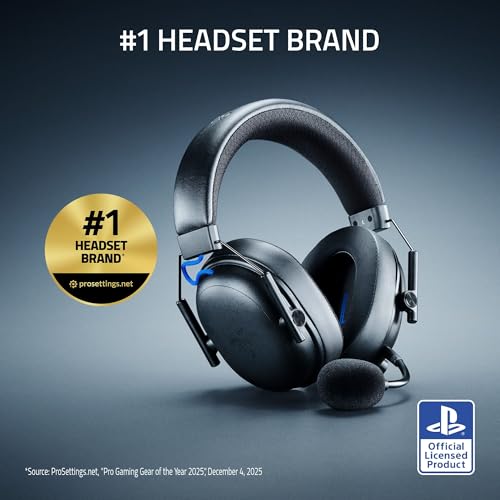 Image of Razer BlackShark V3 Wireless Gaming Headset for PS5 50 mm Driver Super Broadband Micro 2.4GHz Bluetooth Works with PC, Mac, Nintendo Switch, Smartphone, Long Battery Life