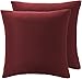 Amazon Basics Taies d'oreiller en microfibre, Bordeaux, 65cmx65cmx2