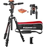 【Amazon.co.jp限定】マンフロット(Manfrotto) befree 3ウェイライブ アドバンス ソニー製α用モデル スマホクランプ付属 最大高151cm 格納高40cm 自重1.97kg 耐荷重6kg 4段 アルミニウム レバーロック 3WAY雲台 キャリングバッグ付属 動画撮影対応 JP A00012BMN