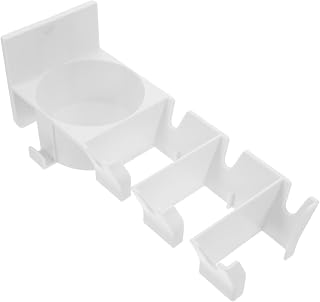 Ciieeo No Drill Plastic Racket Holder Rack for Tennis and Badminton