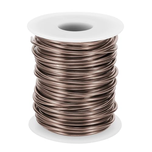 Fil d'aluminium pour sculpture flexible 2mm marron de 20 mètres pour loisirs