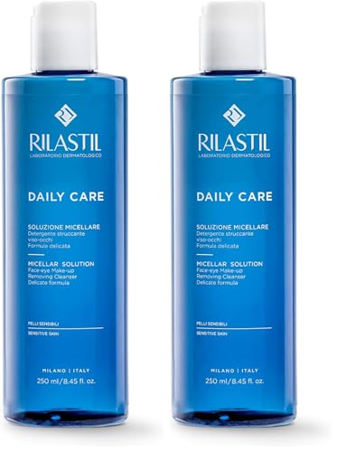 Rilastil Daily Care Soluzione Micellare Lenitiva, Detergente Struccante Viso Occhi senza Risciacquo per Pelli Sensibili e Reattive, Confezione da 400 ml