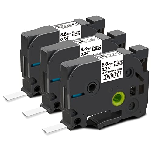 Pristar Compatible Label Tape Replacement for Brother Heat Shrink Tube HSe-221 HSe221 HS221 8.8mm 0.34