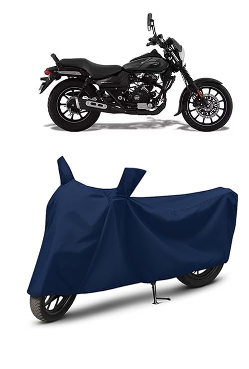 Image of Waterproof Bike Cover for Bajaj Avenger Street 160 | All Weather Protection from Rain, Dust, UV Rays & Scratches with Mirror Pockets & Buckle Belt | Avenger Street 160 Bike Cover