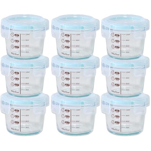 La Mejor Recopilación de Contenedores de Vidrio Con Tapa del mes. 47 TOPTHEROAD 9 Pcs Contenedores para Alimentos con Escala, Recipientes de Vidrio con Tapa Hermética, Recipiente Reutilizable para Papillas de Bebe para Microondasr Efrigerador...